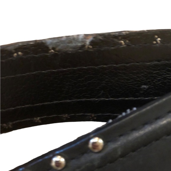 Harley Davidson Statement Leather Belt Silver Logo Buckle XL  Rivets 1.5” Moto main image 6